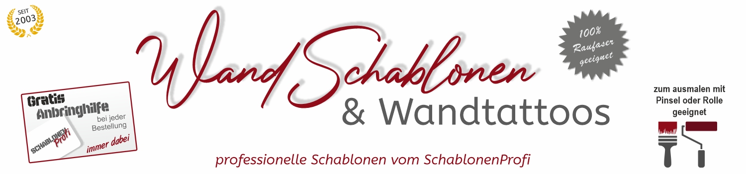 Wandschablonen zum ausmalen nach Wunsch vom SchablonenProfi